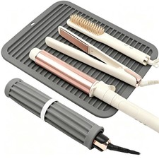 12×9 Inch Large Silicone Mat, Heat Proof Curling Iron Mat, Portable Hot Tools... picture