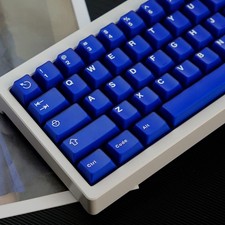 114 Keys Blue Jelly Keycaps Cherry Profile Doubleshot Translucent Set MX picture