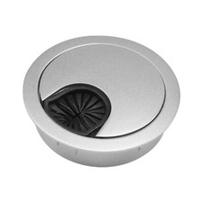 Round Cable Hole Cover Zinc Alloy PC Desk Table Wire Computer Grommet Port Box picture