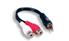 RCA Mono Male to Female Audio Cord Y-Cable Splitter Stereo Music 6 in picture