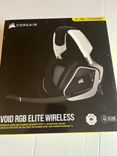 Corsair VOID RGB ELITE Wireless Gaming Headset Surround Sound Black/White picture