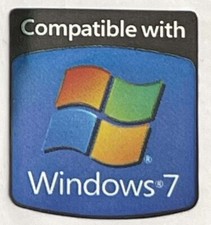 1 PCS Sticker for Compatible with window 7 Badge Logo Decal 18mm x 20mm USA picture