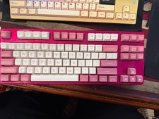 Drop CTRL high profile Keyboard - Custom Powder Coated Pink picture