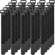 25 Pack 12 Inch Reusable Fastening Cable Straps Hook and Loop Cinch Cable Ties picture