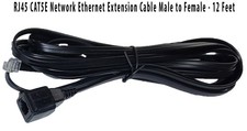 RHTECP RJ45 CAT5E Network Ethernet Extension Cable Male to Female - 12 Feet picture