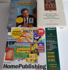 Lot of 3 IBM PC Software Microsoft Home Publishing 2000, Andrew Tobia$, PC Tools picture