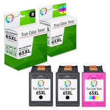 3PK TCT Premium 65XL BLK CL HY Compatible for HP Deskjet 3720 3730 Ink Cartridge picture