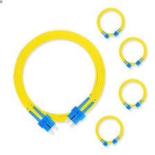 Lebrudos 5Pcs 3 Meter Fiber Optic Patch Cord SC UPC to SC UPC, Duplex Single ... picture