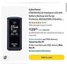 CyberPower CP850AVRLCD Intelligent LCD UPS Systems (CP850AVRLCD) picture