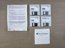 PFS First Publisher v2.10 3.5 Floppy Disk Holiday Art Portfolio Vintage Software picture