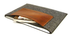 Felt sleeve for Google Pixelbook (2017) WITH LEATHER, PERFECT FIT picture