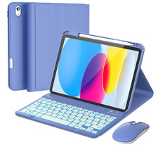 RAYMCRAFT iPad 11th A16 / 10th Gen Keyboard Case & Mouse Combo Lavender NEW picture