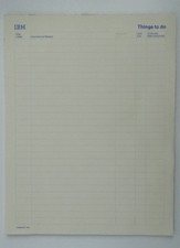 Vintage 1981 IBM Things To Do Pad Item/Action Needed Form Sheets #F-5 picture