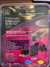 NCR Universal TRI Color Inkjet Refill Kit With Cleaning Solution New picture