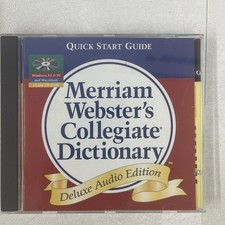 Merriam Webster Collegiate Dictionary Deluxe Audio Edition Mac and PC CD picture