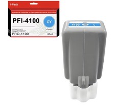 PFI-4100 Cyan Ink Cartridge 80ml Pigment PFI 4100 Ink Tank Replacement for Canon picture