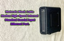 Motorola Black Cable Modem High-Speed Internet Standard Coaxial Input Ethernet picture