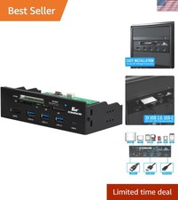 Compact USB 3.0 Hub with 5 Ports, USB-C & Card Readers - Lightning 5Gbps Speed picture