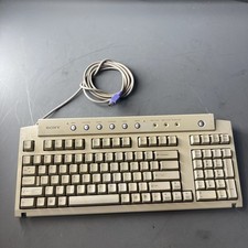 Vintage Sony VAIO Wired Desktop Keyboard PS/2 PCVA-KB1P/UB picture