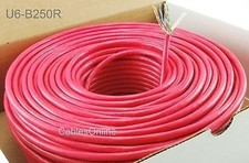 250ft Solid CAT6E CMR 550 Mhz, High-Performance 23 AWG Copper Bulk Cable, Red picture