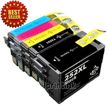 5 Pack 252XL Reman. Ink Cartridges For Epson 252 WF-7110 WF-7610 WF-7620 WF-7210 picture