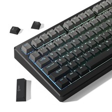 Gradient Gray Cherry Profile Shine Through PBT Doubleshot Keycaps Set 60 75 100 picture