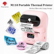 Phomemo M110 Portable Thermal Label Printer Portable Bluetooth Label Maker LOT picture