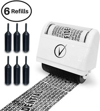 Identity Theft Protection Roller Stamp Confidential Cover with 6 Ink Refills for picture