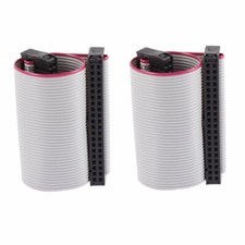 2.54mm Pitch 40 Pins 40 Wires F/F IDC Connector Flat Ribbon Cable 10cm 2 Pcs picture