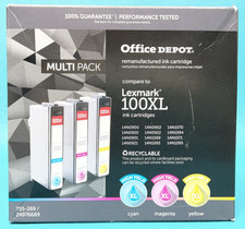Office Depot Lexmark XL100 Multi Pack Ink Cartridges include Cyan Magenta Yellow picture