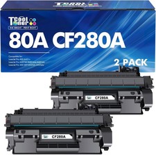2PK CF280A 80A Black Laser Toner Cartridge for HP LaserJet Pro 400 M401dn USA picture
