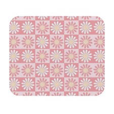 Soft Pink Pastel Mouse Pad (Rectangle), Retro Flower Pattern  picture