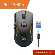 TECKNET Wireless Gaming Mouse, Black picture