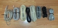 Mixed Lot of 8 RJ11 Multi Size / Lengths, Shape & Color Long Phone Cords *READ*  picture