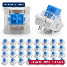 30Pcs Clicky 3-Pin Blue Mechanical Keyboard Switches, Tactile for DIY Toys picture