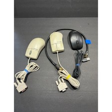 Vintage Microsoft Serial Mouse Lot IntelliMouse 2.1A 1.1A & Logitech B100 USB picture