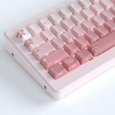 135 PCS PBT Keycaps Cherry Blossom Custom Side Printed Pink Cherry Profile picture