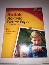 Brand new 100 sheets soft gloss Kodak Anytime Picture Paper inkjet printers picture
