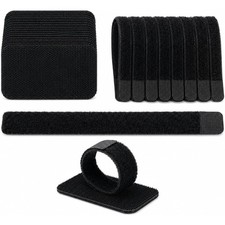 Under Desk Cable Management Ties, 20 Pack Adjustable Hook and Loop Cord picture