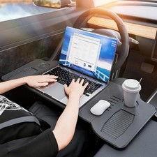 Car Laptop Desk, 2024 Upgraded Foldable Car Tray Desk for Tesla Model Y Model 3 picture