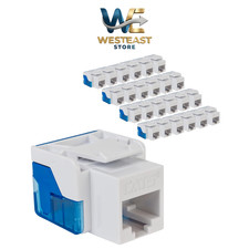 ICC CAT5e RJ45 Keystone Jack for EZ Style, White, 25-Pack picture