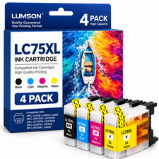 LC75XL High Yield Ink Cartridge 4Pack Compatible For LC75 MFC-J430W J6710DW picture