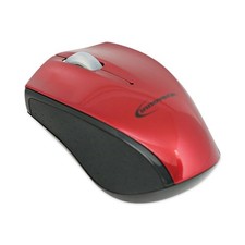Innovera 62204 Mini Wireless Optical Mouse, 2.4GHz, 30ft Range, Red/Black picture