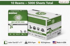 Boise X-9 MultiUse Copy Paper Case Letter Size, 5000 Sheets, 20 Lbs, 10 Reams picture