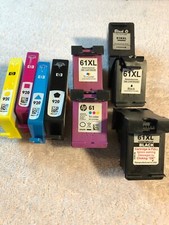 #2409 HP 61XL and 920 regular Empty Multicolored, Black Ink Cartridge  lot of 9 picture