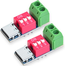 6PCS USB-C PD/QC Fast Charge Trigger Module & Decoy Board - Dual-Port Voltage picture