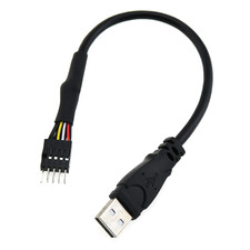 9Pin USB to USB Motherboard Header Cable Black 9-Pin USB IDC Dupont Male Header picture
