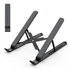 Adjustable Laptop Stand for Desk Foldable Portable Riser ABS Silicone Non-Slip V picture