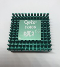 Cyrix Cx486 DX2 66-MHz Cx486DX2-66 CPU Processor 1993 Green Heat Sink Rare picture