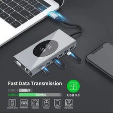 15 in 1 USB C Multiport Adapter Hub MacBook Pro Air HDMI 4K 3.0 Wireless Charger picture